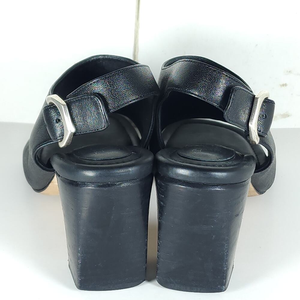 Rag & Bone Gigi Women's US 8 EU38,5 Black Leather Heels Slingback Sandals - Picture 9 of 16